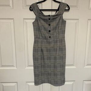 Ricki's Gray and Yellow Plaid Midi Dress